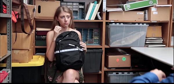 Watch Skinny blonde teen caught shoplifting sex with guard Sex Video