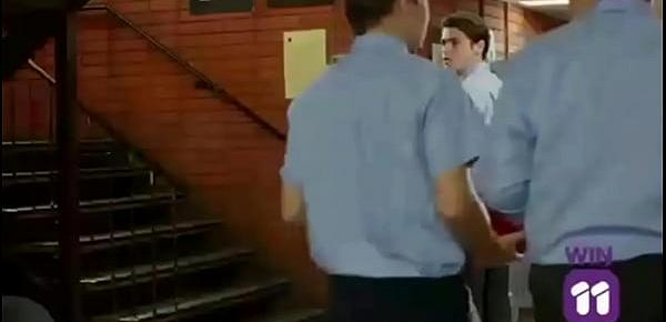 Watch Stole clothes from sexy teacher in school shower room robbed naked enf Sex Video