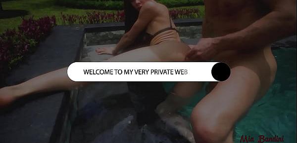 Watch Beautiful babe fucked ass to mouth near the outdoor pool Sex Video