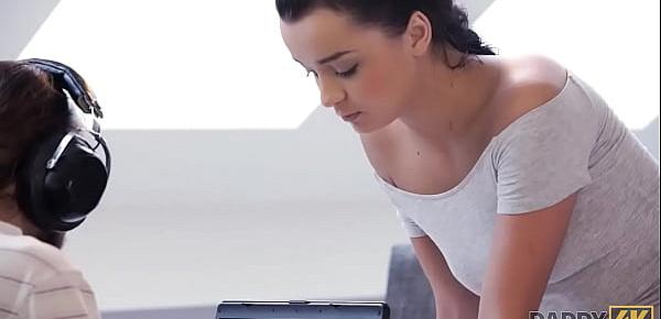 Watch Daddy4k old guy still in great shape to fuck sons girlfriend on sofa Sex Video