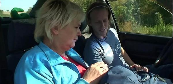 Watch Hitchhiking  granny giving head as a payment Sex Video